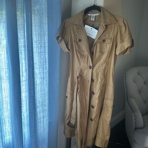 DVF Khaki Shirtdress